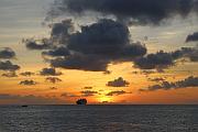 Garapan 海邊的日落風光